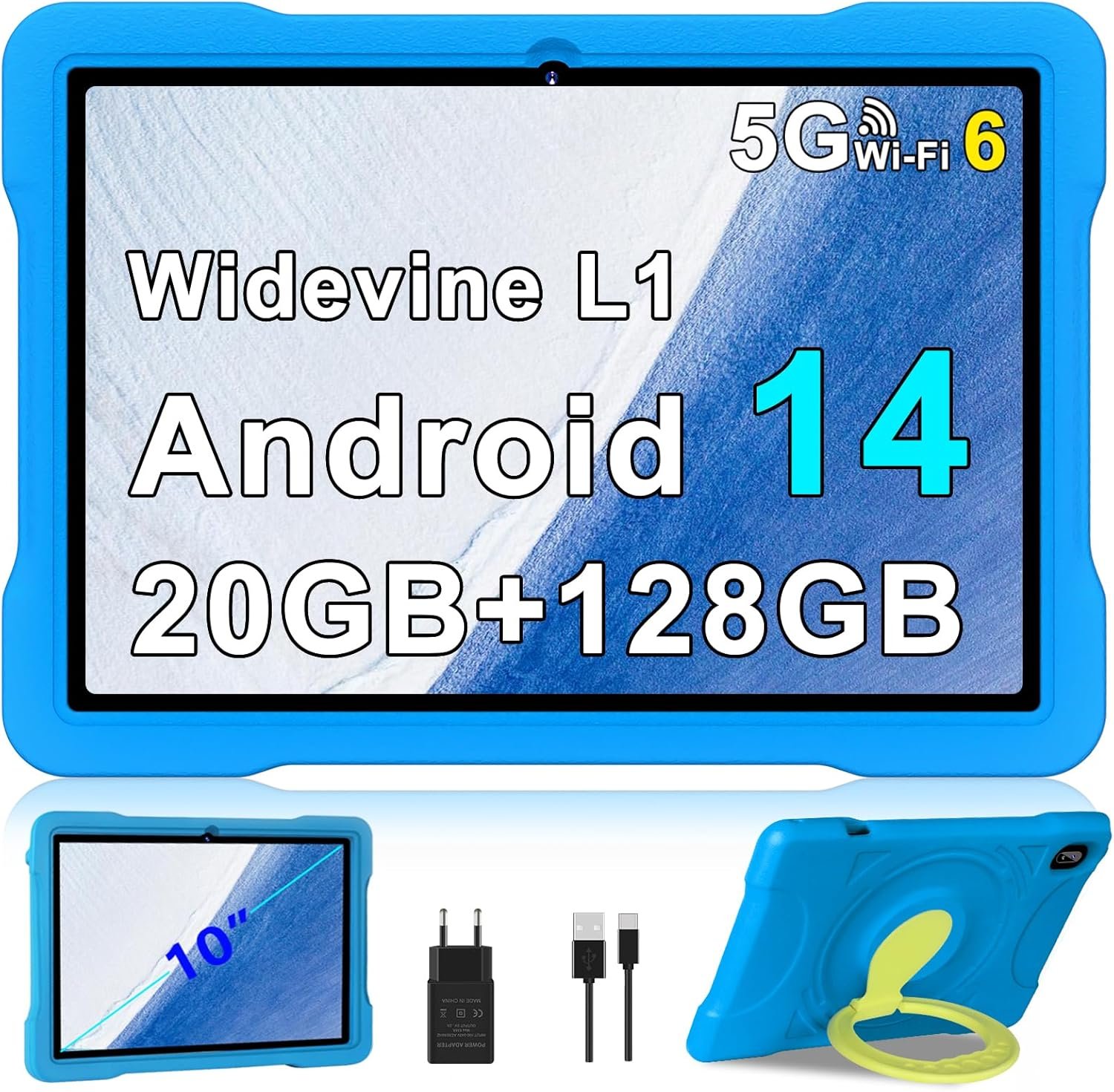  Планшет 10.1" UJJ U8 6+14/128Gb Android 14 6000 mAh Black, фото №1