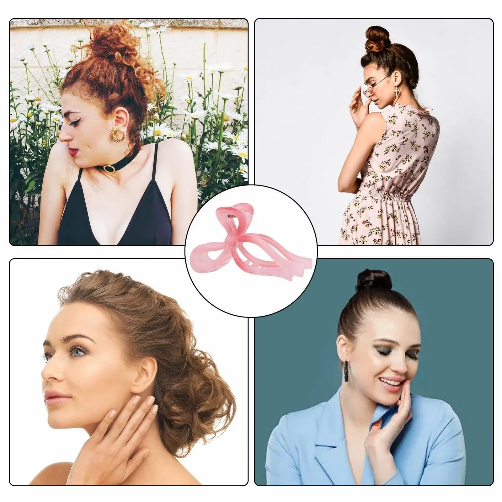 Заколка для волос с бантом, противоскользящая, заколка в форме когтя для официальных и неофициальных мероприятий, заколки с бантом для вас, фото №5