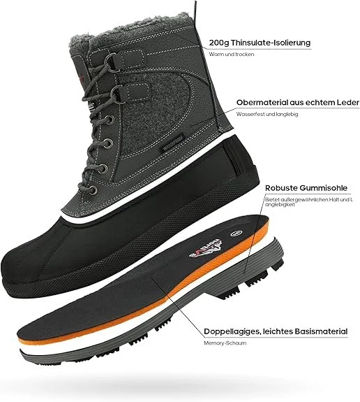 Чоловічі черевики NORTIV 8 чорно - сірий  44, фото №4