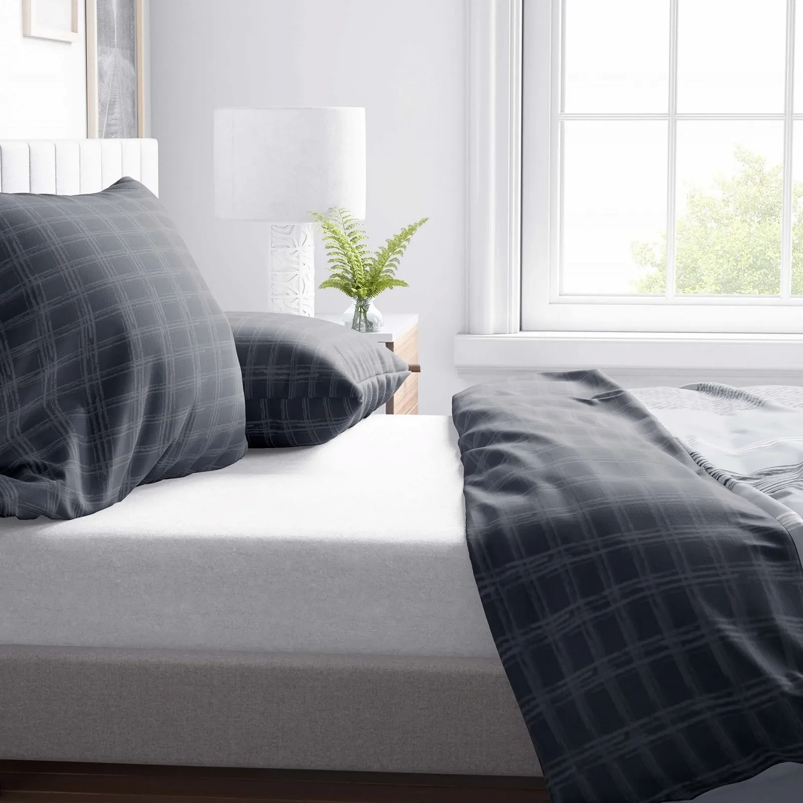 Постільна білизна Leonado Vicenti 100% Cotton Reversible 2 предмети 155 x 220 см Сіра смугаста, фото №3