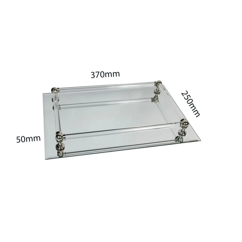 Прямоугольный Зеркальный Поднос с Элегантной Рамой, фото №6 Прямоугольный Зеркальный Поднос с Элегантной Рамой, фото №6