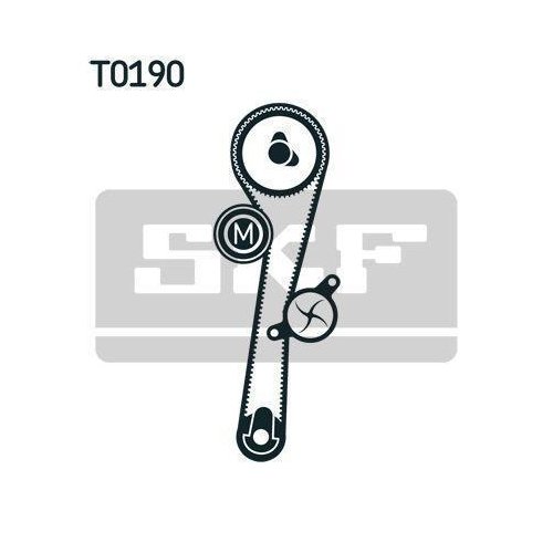 Водяний насос та комплект ременя ГРМ SKF VKMC 06002, фото №2