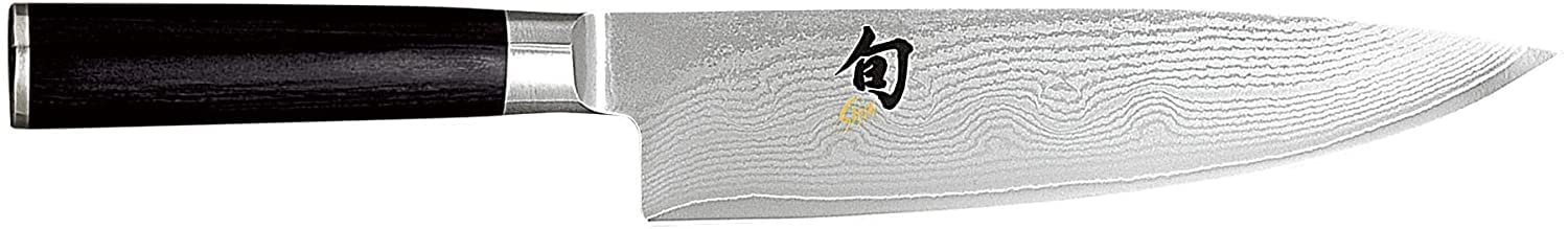 Набір ножів Kai Shun Classic DM-0700: ніж для очищення овочів DM-0701, універсальний ніж + DM-0702 Santoku + DM-0705 хлібний ніж + дошка з дуба 40 x 25 см, фото №6