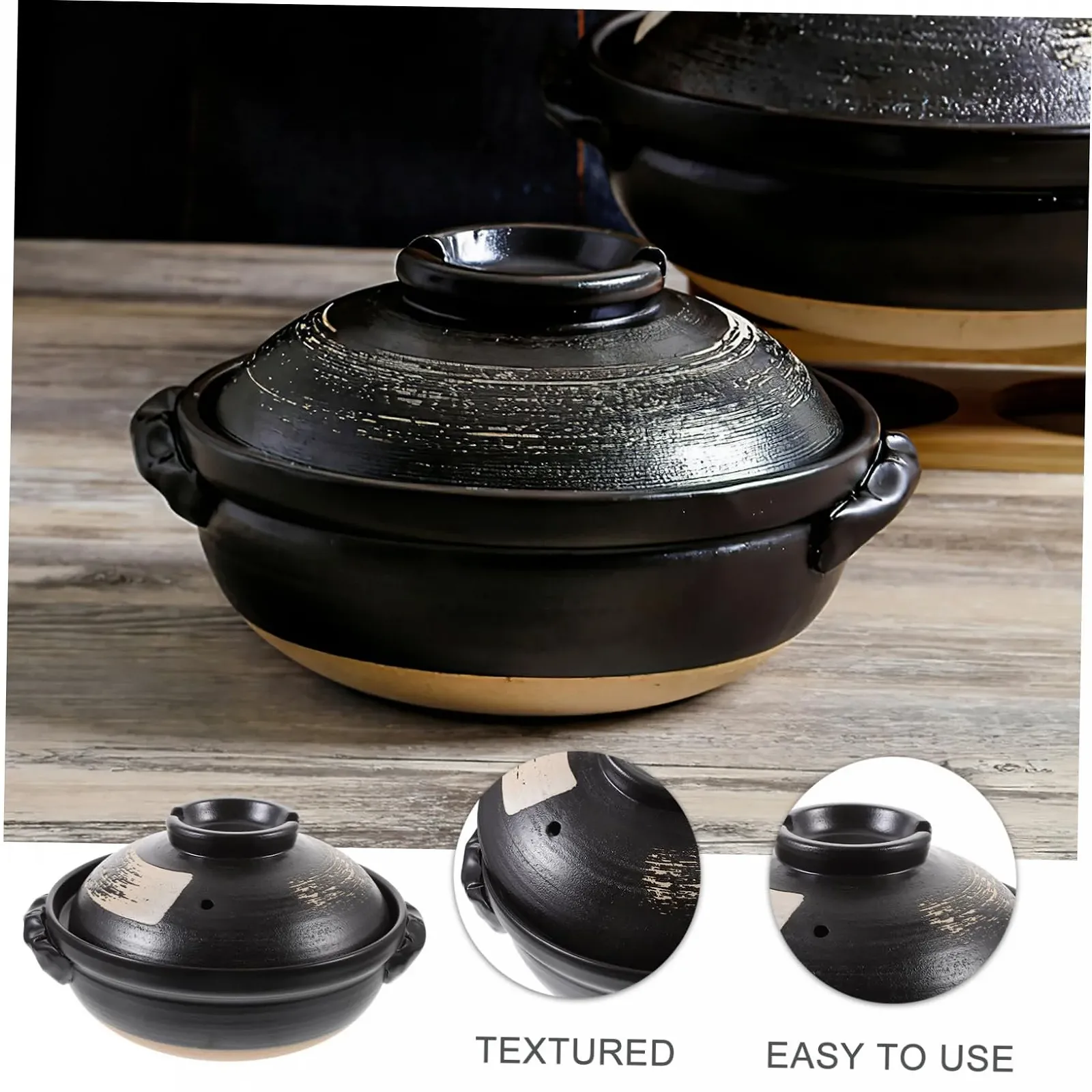 Кастрюля Mobestech Ceramic 1 шт керамическая с крышкой для равномерного распределения тепла, фото №6