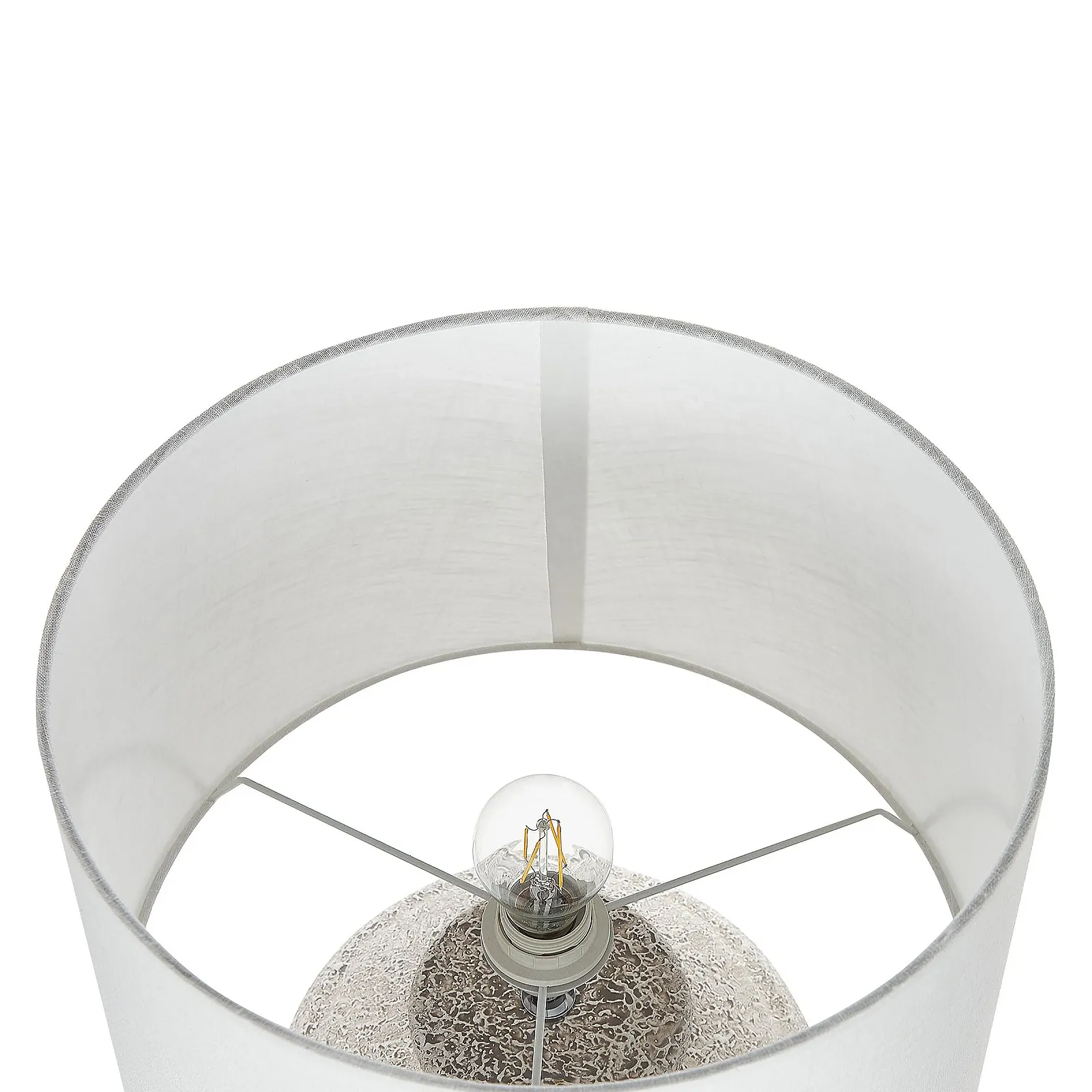 Настільна лампа Beliani Caine Керамічна Світло-бежевий 60 см, фото №5