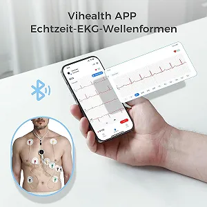 Электрокардиограф Wellue LP12 Черный synthetic.ua - Фото 1