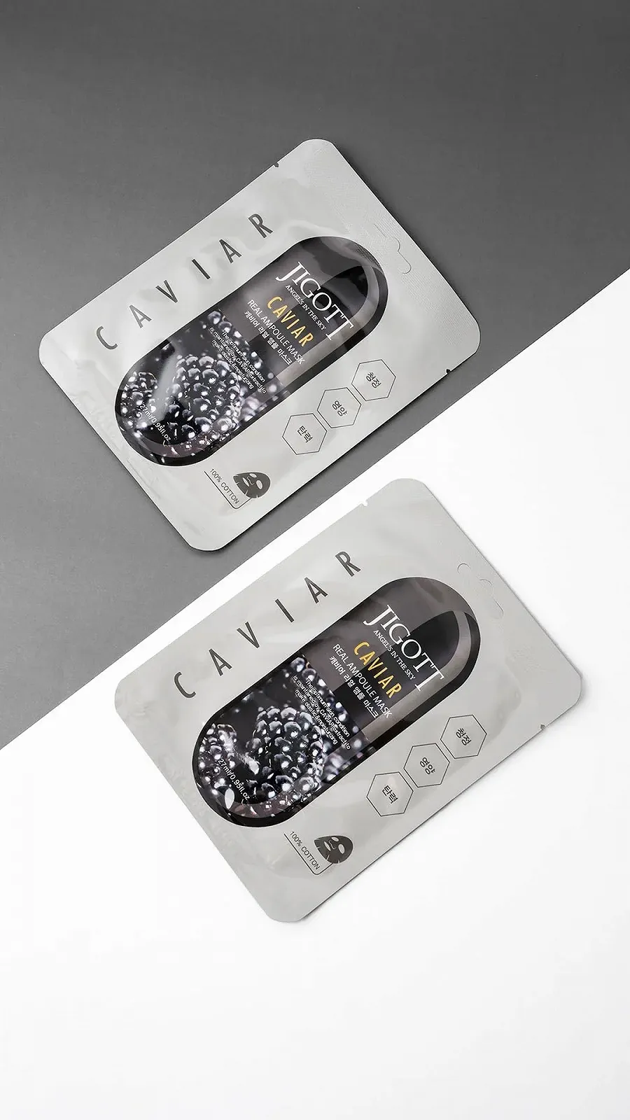 Тканевая маска для лица JIGOTT Caviar Real Ampoule, 27 мл, упаковка 10 штук, фото №7 Тканевая маска для лица JIGOTT Caviar Real Ampoule, 27 мл, упаковка 10 штук, фото №7