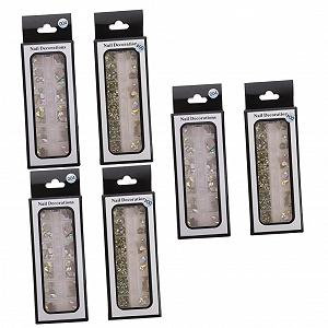 Аксессуары для ногтей Healvian, 6 коробок, бриллианты, плоские стразы для ногтей, украшения для ногтей, плоские камни для ногтей, блестки, 3D аксессуары для ногтей - Фото 1