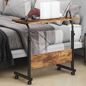 Столик для ноутбука SogesHome с регулировкой высоты, на колесиках, для кровати, дивана, больницы, ухода, чтения, для еды synthetic.ua - Фото 1