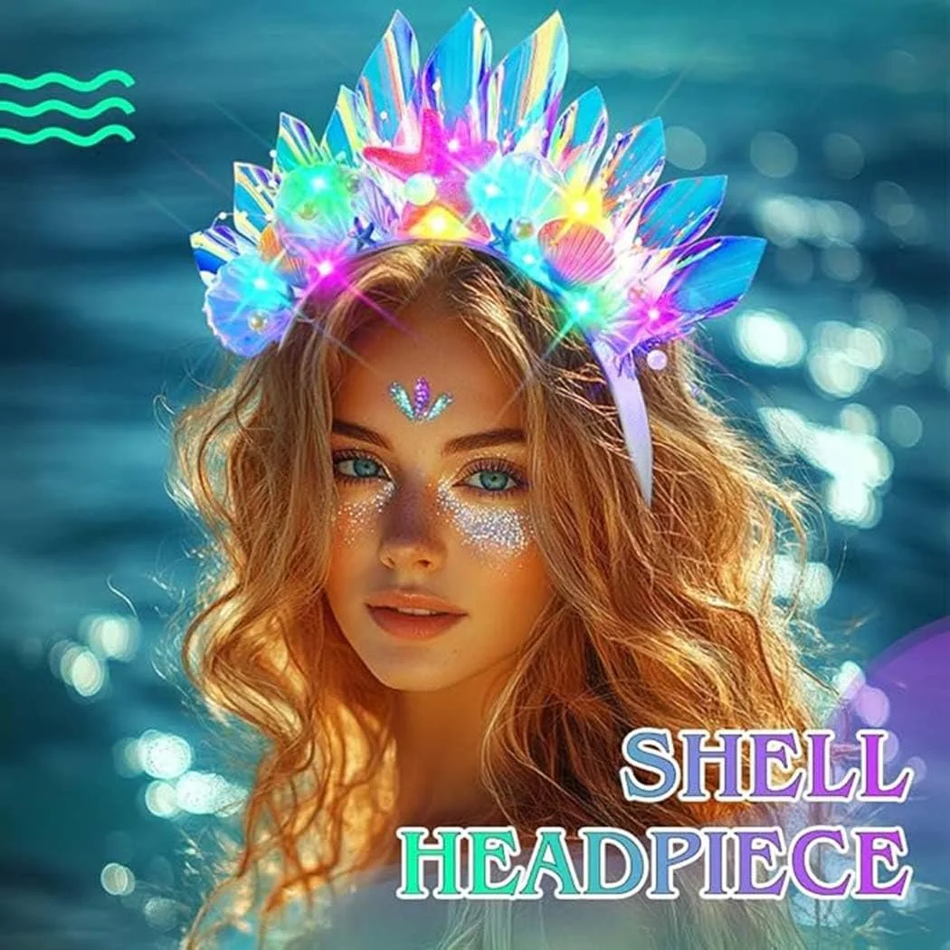 Обруч для волосся зі світлодіодною короною, світиться, фото №3