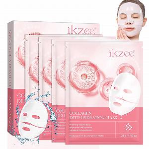 Маска с коллагеном Organic, ночная, для лица, глубокое увлажнение, повышение упругости (4 шт в упаковке) - Фото 1