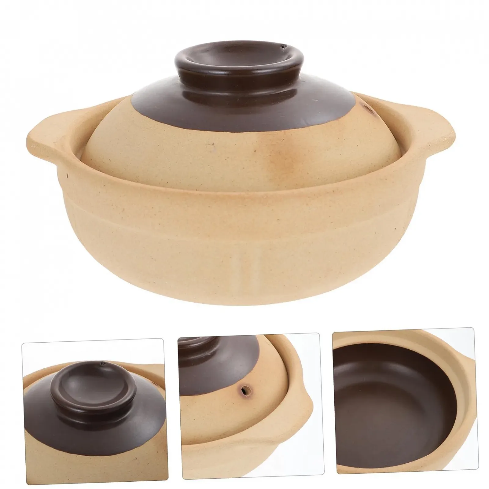 Кастрюля-кокор VALICLUD керамическая с крышкой энергосберегающая термостойкая для плит, фото №4