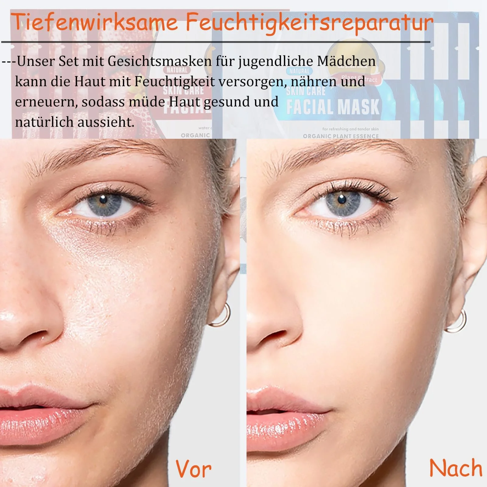 Тканевая маска Soleneva 8 штук 2 вида Листовая маска Клубника, Кокос, фото №7