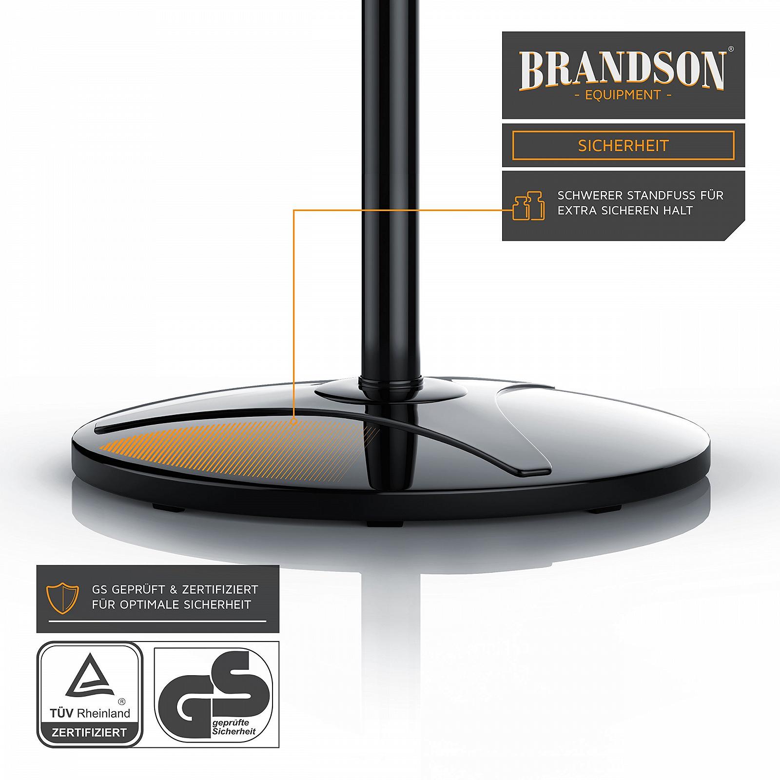 Вентилятор напольный Brandson 40 cm с пультом дистанционного управления, регулируемой высотой, регулируемым углом наклона, 50 W, 3 уровня скорости, функция вращения 80°, черный, фото №6