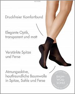 Шкарпетки KUNERT Cotton Sole 20 Denier synthetic.ua - Фото 1