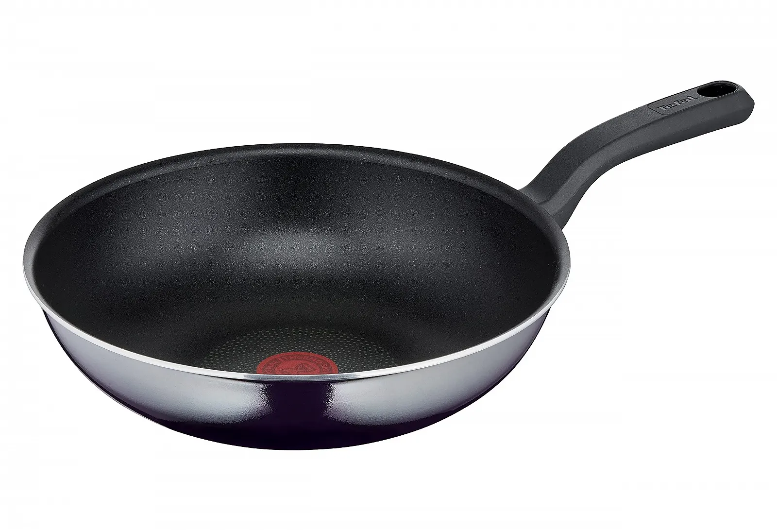 Сковорода-Wok Tefal Resist D52619 28 см, антипригарное покрытие Safe Titanium, индикатор температуры Thermal Signal, технология Flame Protect, черный, фото №1