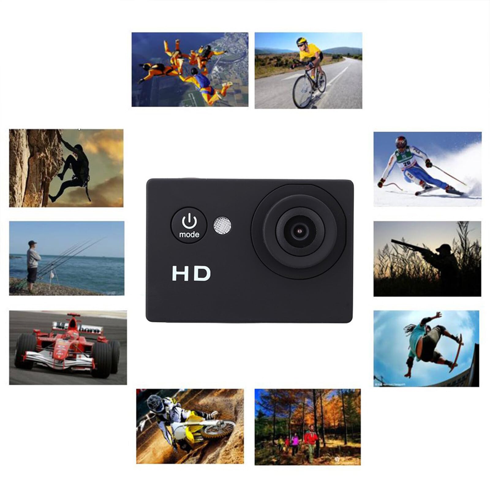 Камера SANON Action Sports HD с широкоугольным объективом водостойкий корпус, фото №3