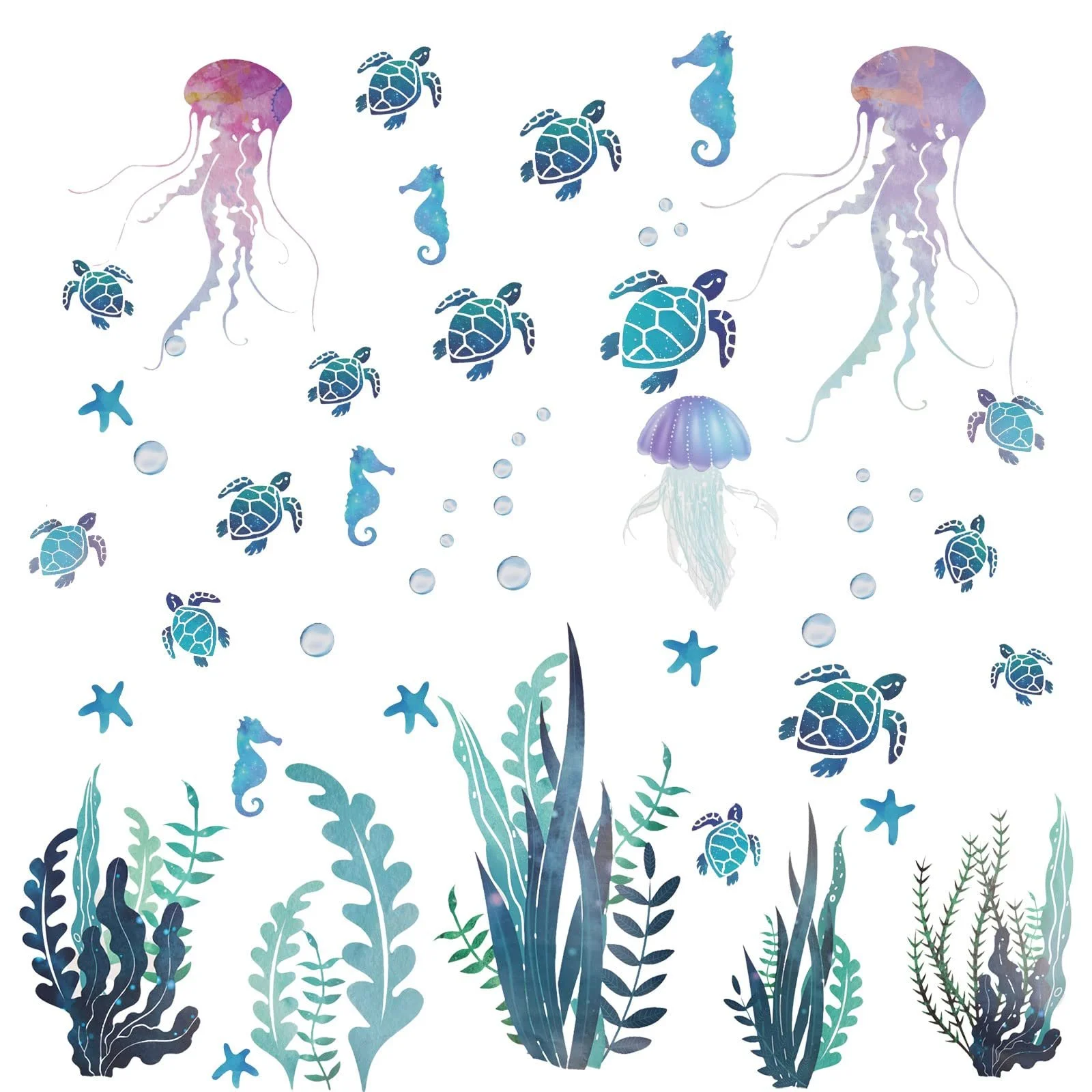 Наклейки на стіну BLMHTWO Sea Turtles 2 шт., фото №1