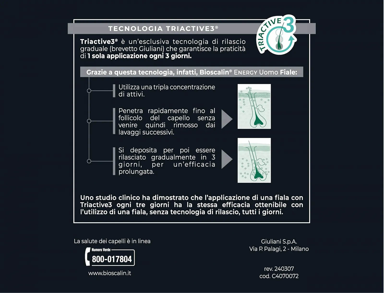 Ампули Bioscalin Energy для Чоловіків для Зміцнення Волосся та Запобігання Випадінню 1 Ампула Кожні 3 Дні 1 Місяць, фото №5 Ампули Bioscalin Energy для Чоловіків для Зміцнення Волосся та Запобігання Випадінню 1 Ампула Кожні 3 Дні 1 Місяць, фото №5