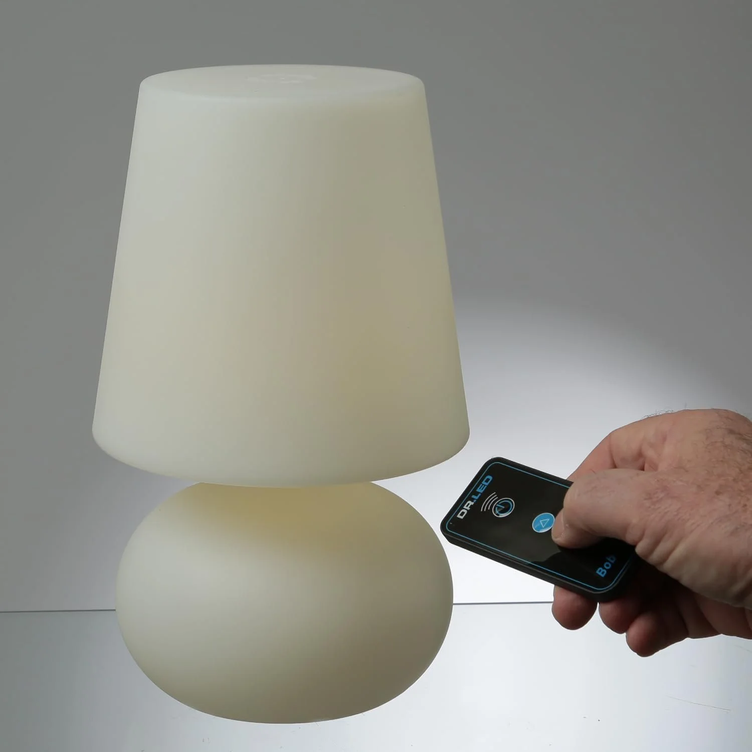 Настільна лампа LED садову погодостійка димована з пультом ДУ акумуляторна 26 см, фото №6