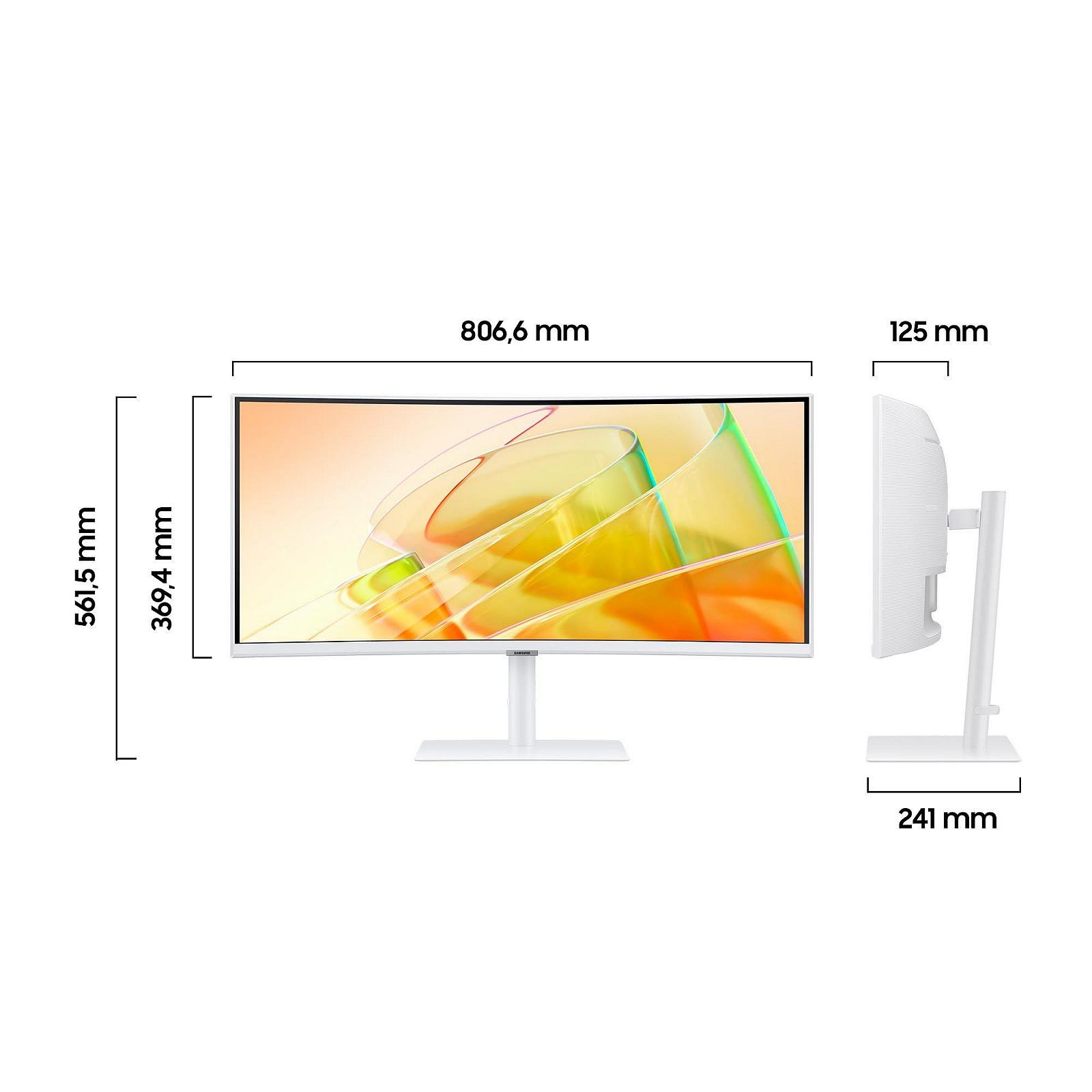 Монитор Samsung ViewFinity S65TC Curved 34 дюйма VA 3440x1440 HDR10 KVM 100Hz 5мс Черный, фото №2