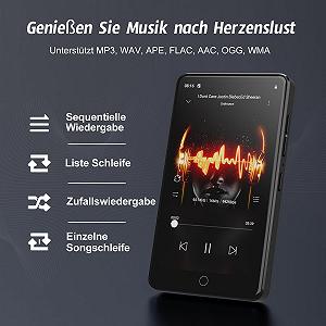 MP3-плеер 96GB с Bluetooth и WiFi, 4.02 Дюймовый IPS HD MP4 плеер с Android 13 OS, с динамиками, Android MP4 MP3 плеер с Deezer, Spotify и Play Store synthetic.ua - Фото 1