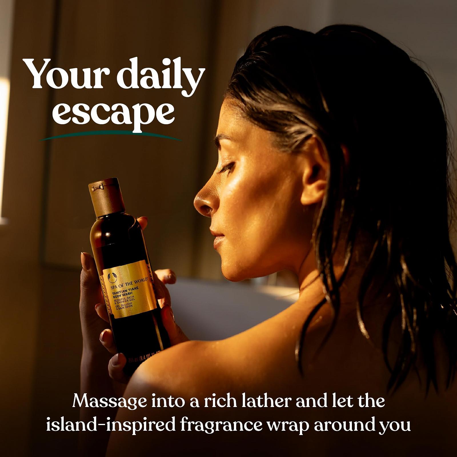 Гель для душу The Body Shop Spa of the World Tahitian Tiaré Body Wash з екстрактом квітки тіаре 250 мл, фото №4