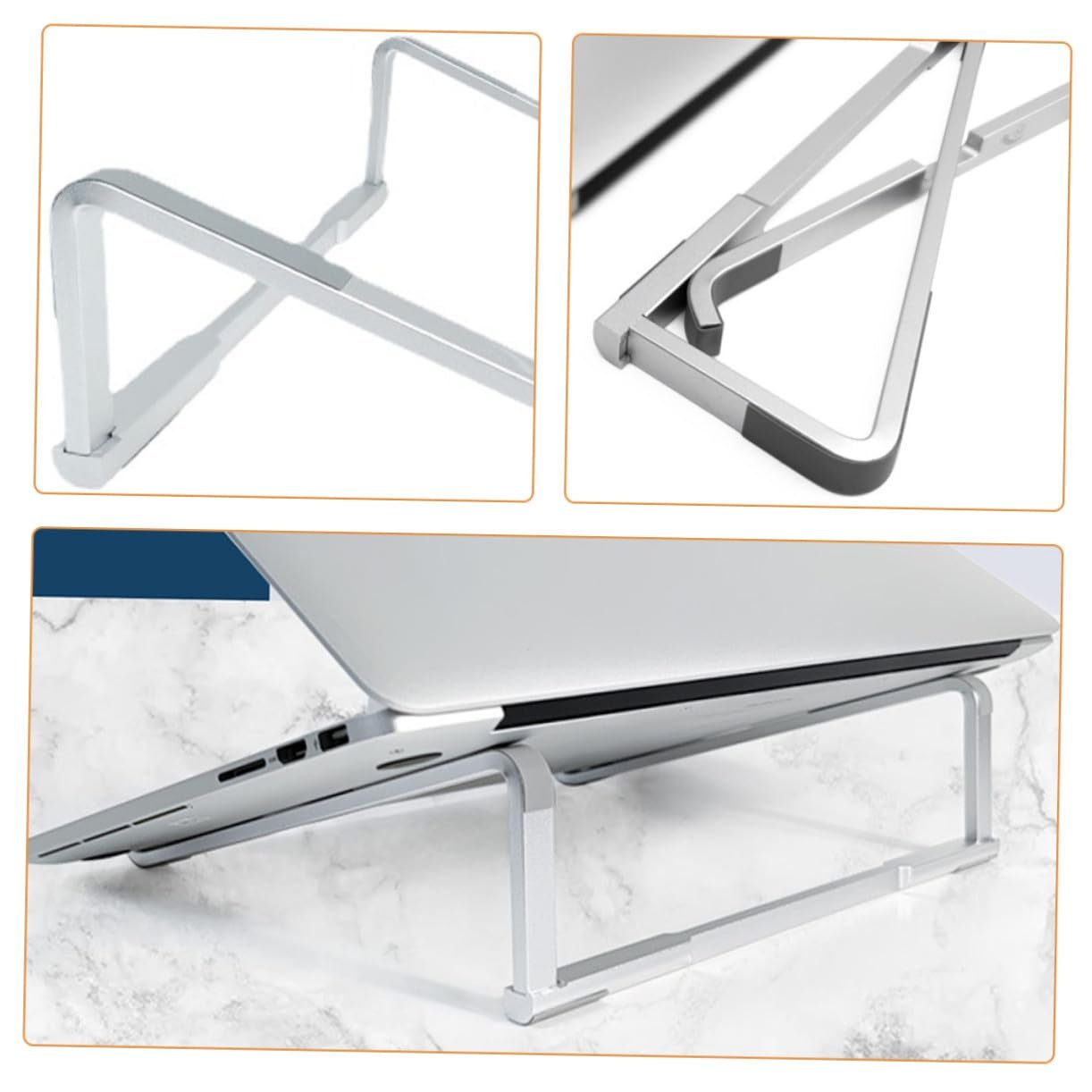 Підставка для ноутбука Holibanna алюмінієва складана портативна нековзна, фото №7