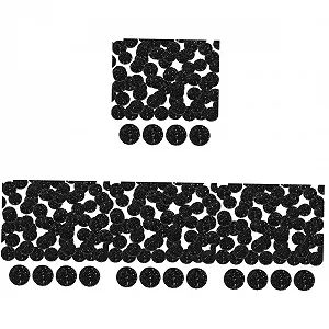 Стразы Healeved, 400 шт, плоская задняя часть, блестящие аксессуары для рукоделия, для украшений, одежды и декораций, черные смоляные штуки для творческих проектов - Фото 1