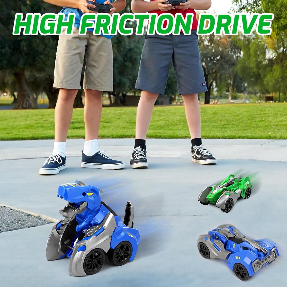 Игрушка Hojalis Dinosaur Transform Car Набор 2 шт. Динозавровый трансформер для детей 3 4 5 6 лет, фото №3