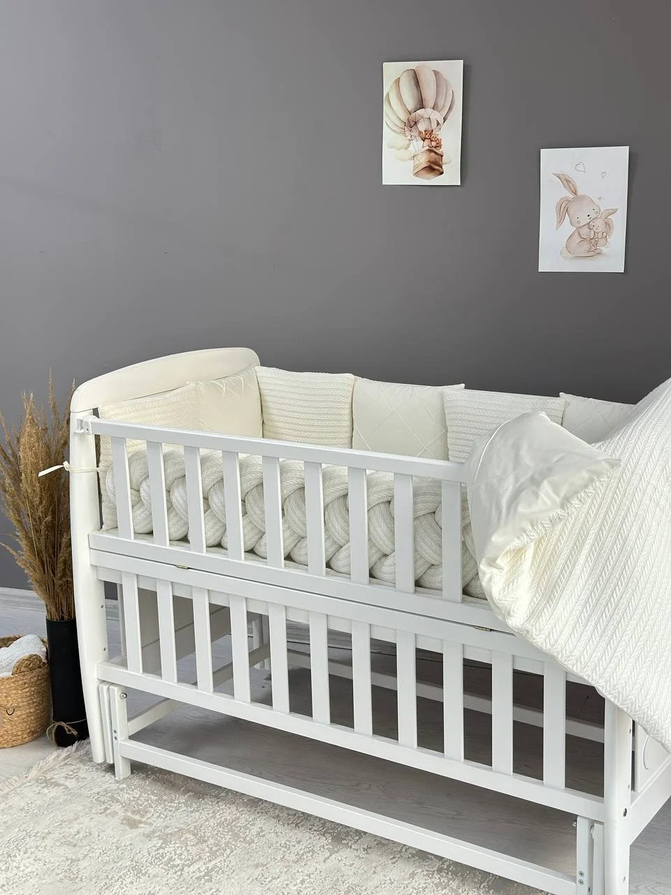 Комплект постільної білизни для новонародженого Молочний, фото №4 Комплект постільної білизни для новонародженого Молочний, фото №4