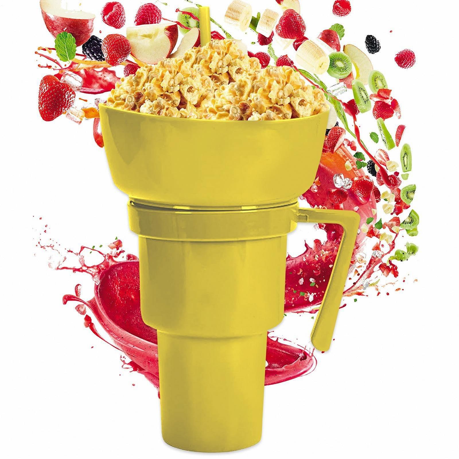 Cклянка для напоїв та снеків. Cклянка з інтегрованою снековою чашею, фото №8