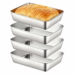 Набір мисок для панірування Stainless Steel прямокутні 25 x 20 x 5 см 4 шт. GN Container - Фото 1