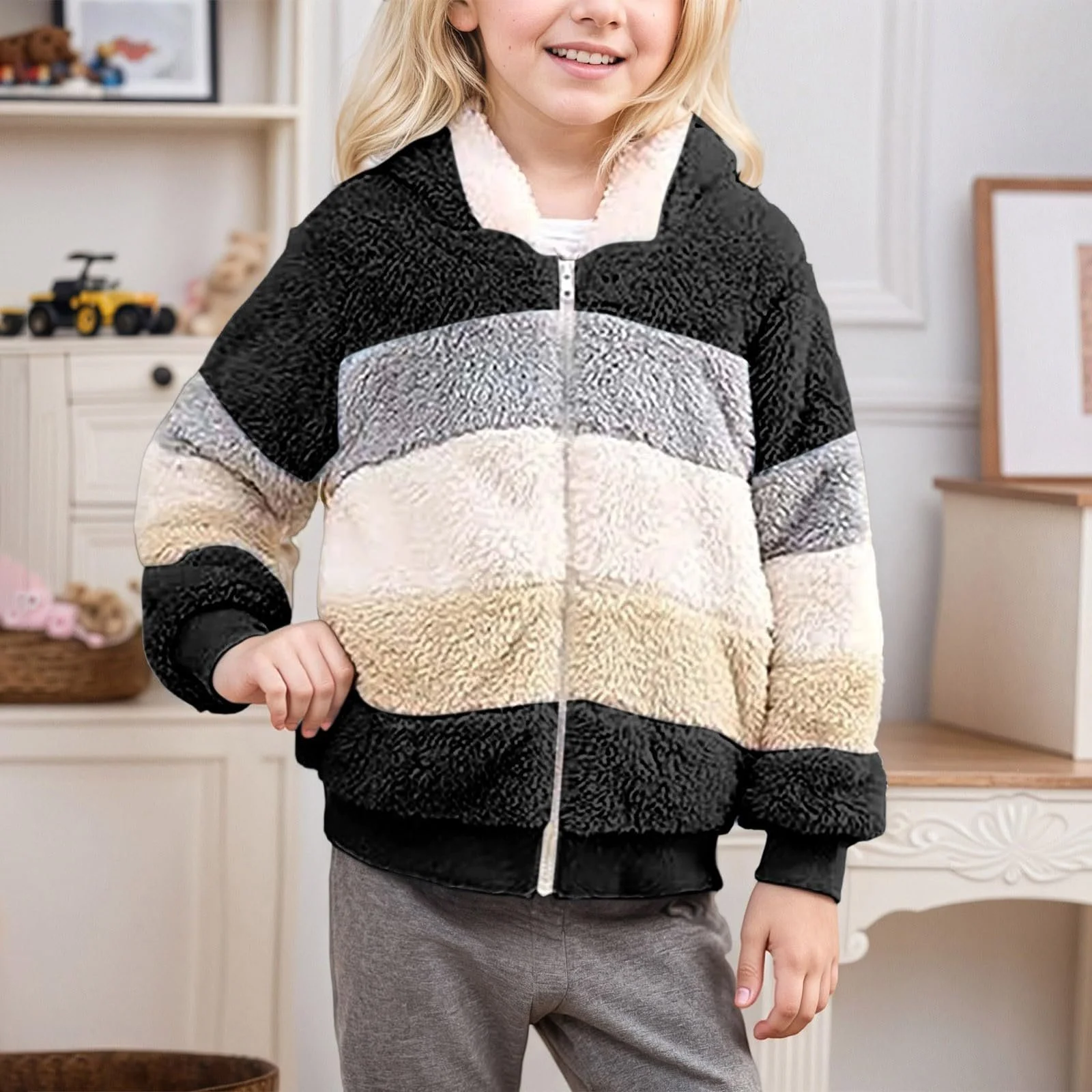 Куртка зимова RuFengz для дівчинки, на блискавці, з капюшоном, фото №2