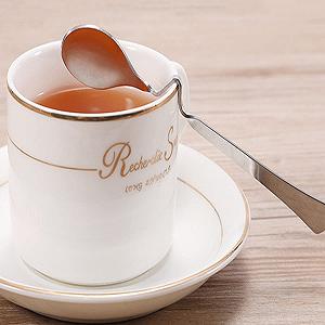 Ложка для меда из нержавеющей стали, набор из 10 ложек для джема, молока, кофе, для смешивания, ложка для подвешивания на чашку, ложка для латте макиато, ложка для лонгдринка с изгибом для дома, офиса, кафе, путешествий synthetic.ua - Фото 1