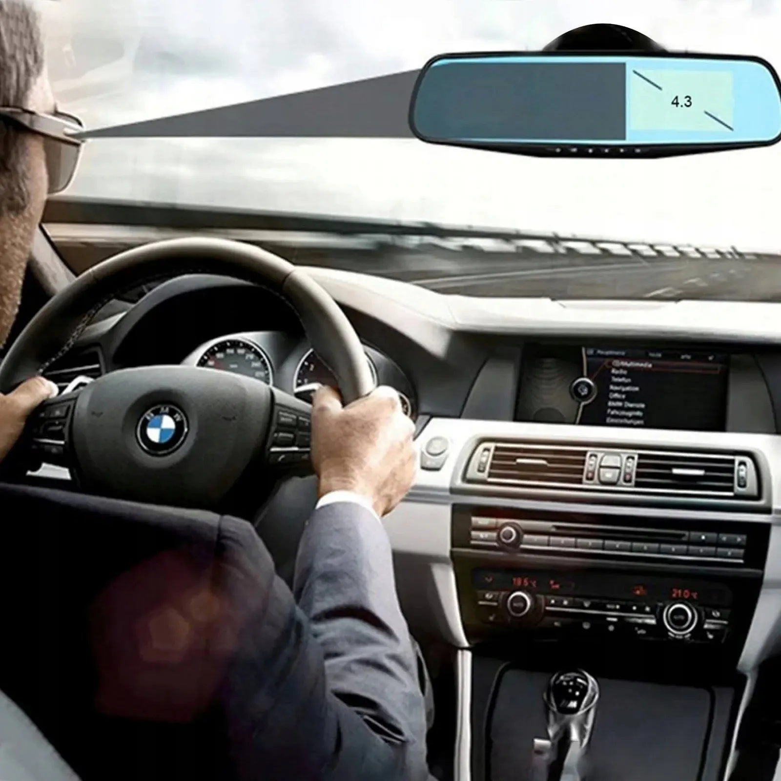 Відеореєстратор-дзеркало 4.3" Retoo M011 / Full HD / 170° / Додаткова камера / Чорний, фото №4 Відеореєстратор-дзеркало 4.3" Retoo M011 / Full HD / 170° / Додаткова камера / Чорний, фото №4