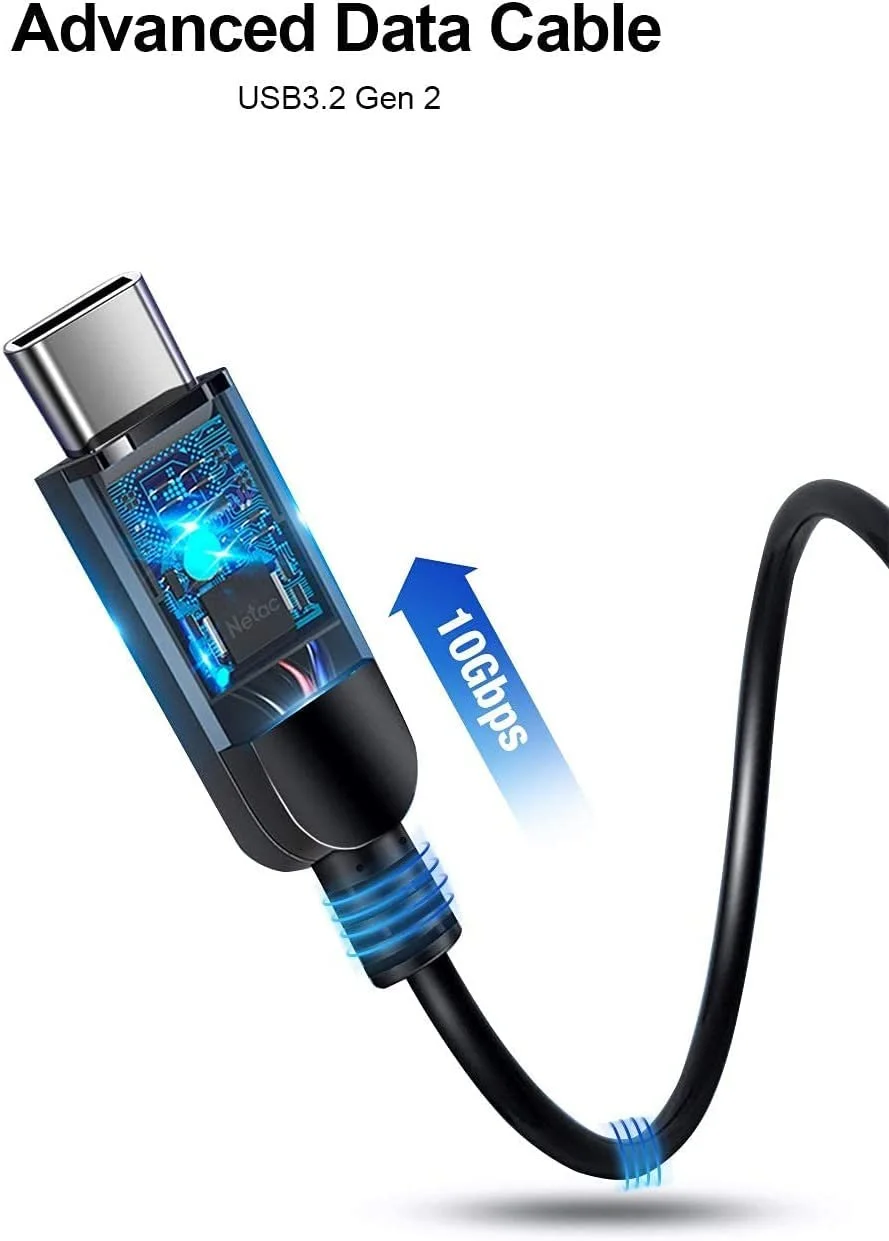 Зовнішній SSD Netac 500 ГБ USB 3.2 Gen 2 Алюміній, фото №5
