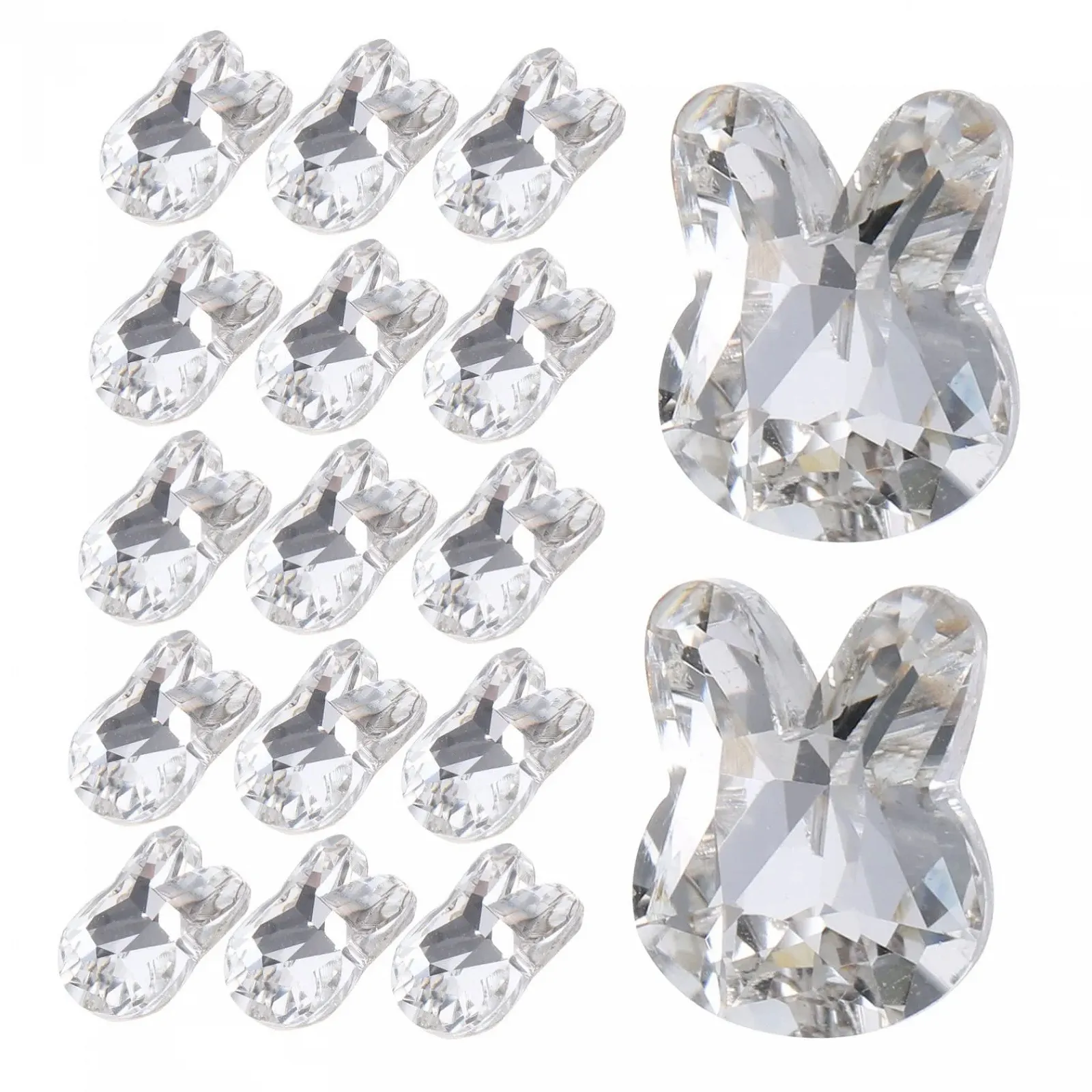 Прикраси для нігтів Кролик 3D, 100 шт, кришталеві аксесуари, фото №9