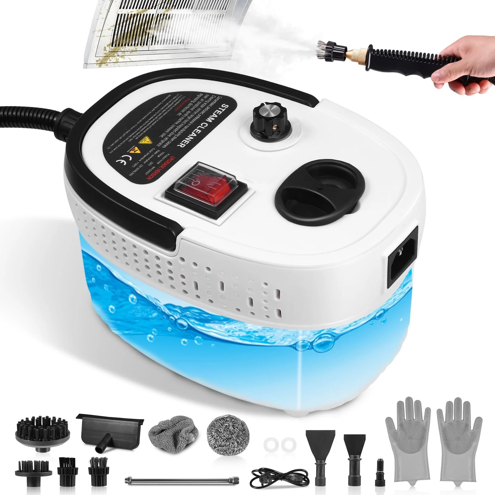 Пароочисник ручний 2500 Вт 1200 мл 3.0 бар White, фото №2