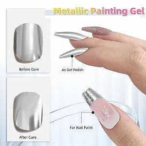 Гель-лак U-Shinein Метал 3D Серебряный, 2 x 8 мл synthetic.ua - Фото 1