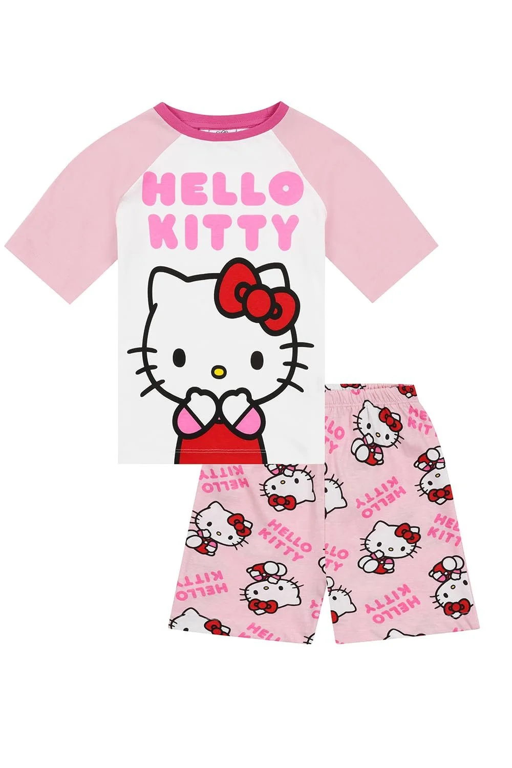 Комплект піжами для дівчат Hello Kitty Шорти, фото №1 Комплект піжами для дівчат Hello Kitty Шорти, фото №1