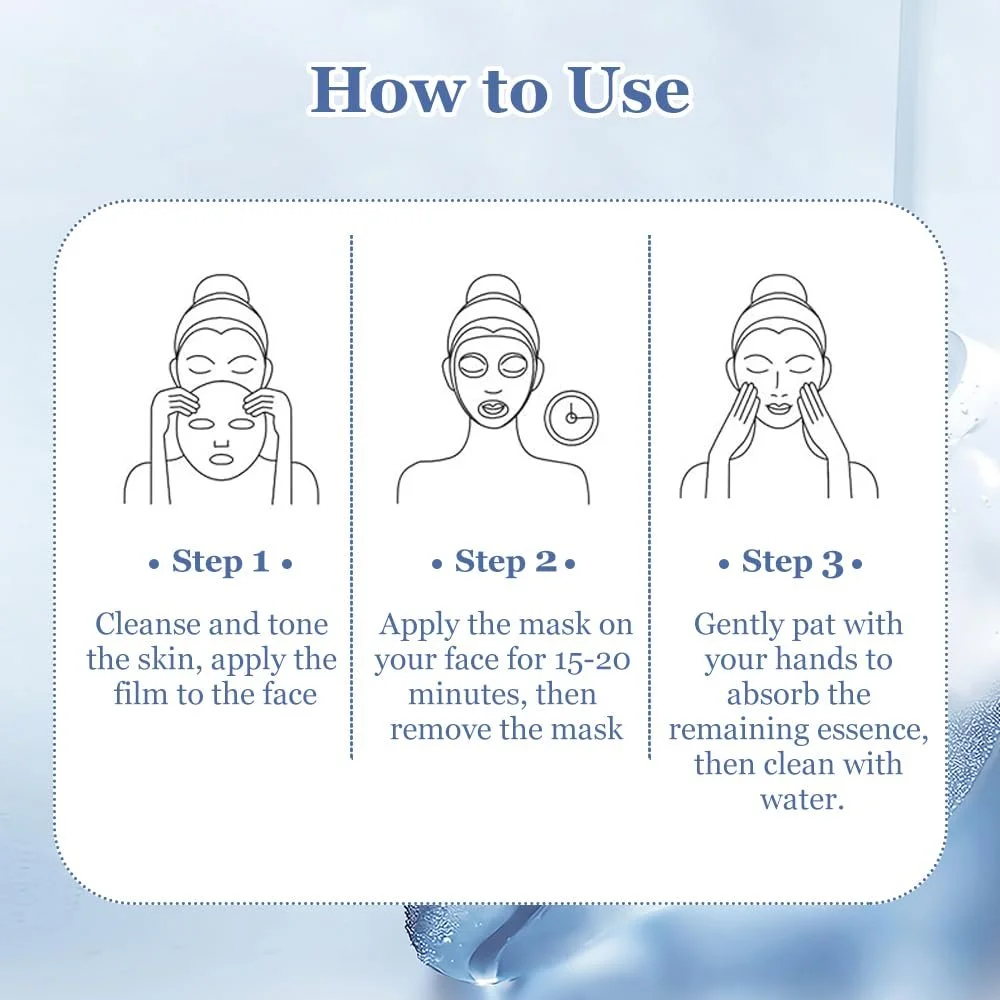 Маска для обличчя KUIRUNRX® Набір 10 шт, Зволожуючі маски для щоденного догляду, фото №6