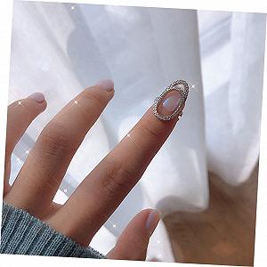 Кільце для нігтів minkissy Стрази synthetic.ua - Фото 1