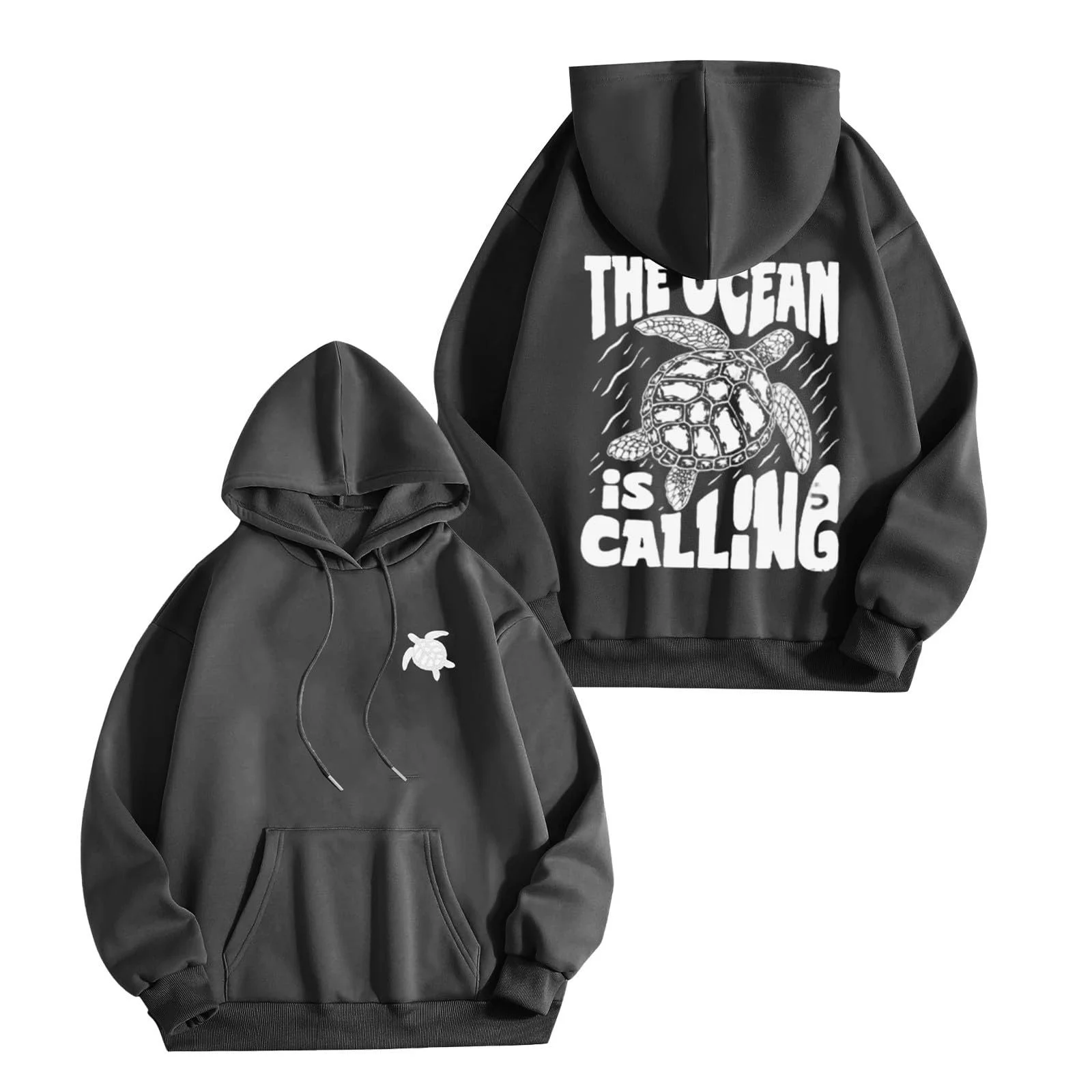 Базовая женская куртка Y2K с капюшоном Однотонная/С принтом Худи Baggy Soft Пуловер с капюшоном Очень большого размера Дышащая Толстовка Повседневная Винтаж Идеально подходит для ежедневного использования и активного отдыха Унисекс Модный тренд Ретро Свободная, фото №1