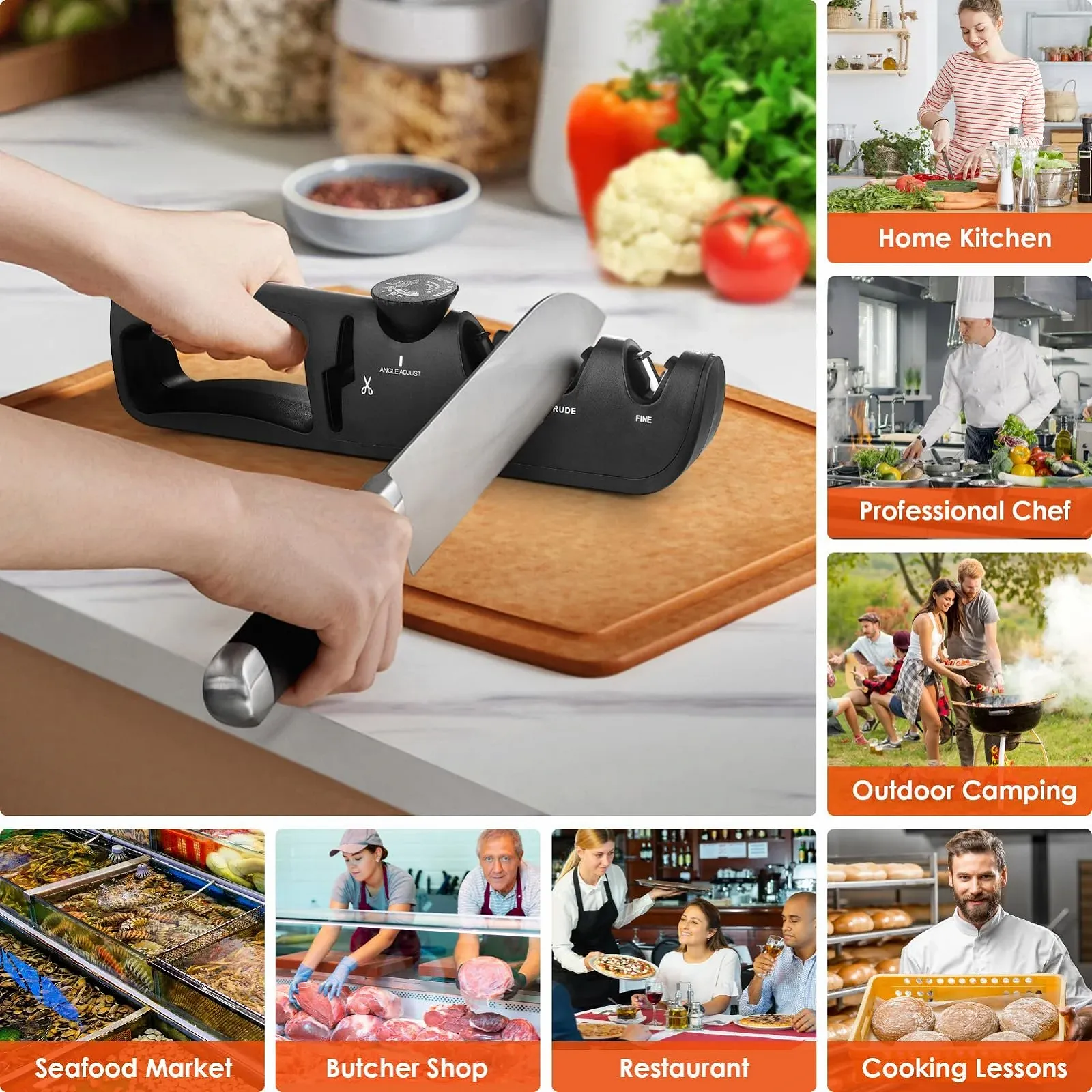 Професійна точилка для ножів NEUTYPECHIC багатофункціональна компактна, фото №7