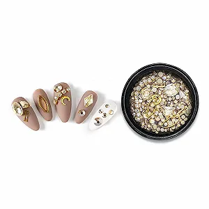 Стразы Металл Пластик с коробкой для хранения Разные формы Блестящие Блестки 1 Коробка Fantasy Storm 5 - Фото 1