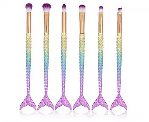 Набір пензлів для макіяжу Gshy, 6 шт русалочка, для очей - Фото 1