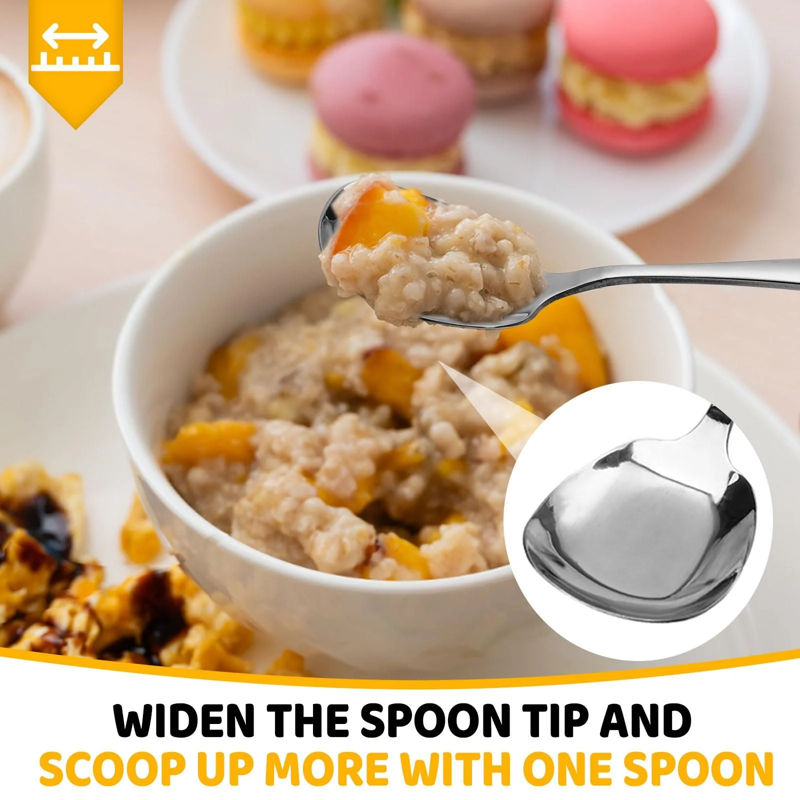 Ложка для супа Квадратная 17 см, фото №6