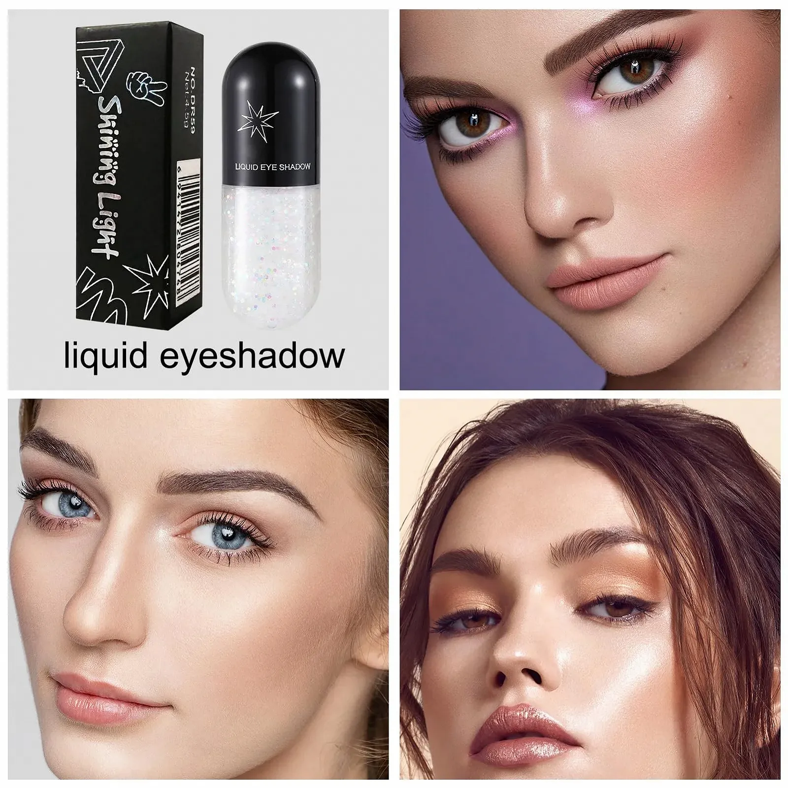 Жидкие блестящие тени для век, стойкие для макияжа глаз, Phasz, фото №4