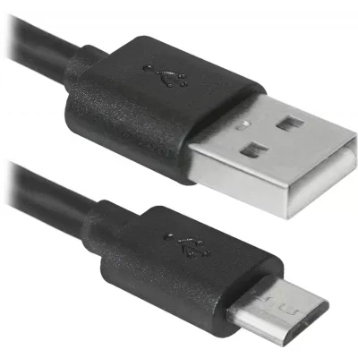 Дата кабель USB08-03BH USB Micro black 1m Defender 87476, фото №1